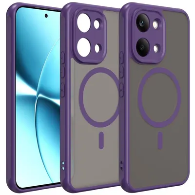 Produktbild von Magnet-Case für Xiaomi Poco X8 Pro Max Hülle Magsafe Schutzhülle Stoßfest TPU-Rahmen starker Magnetring, Lila