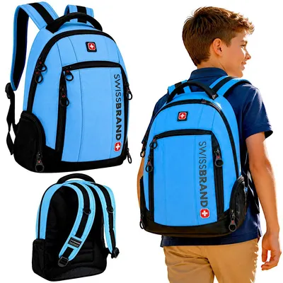 Produktbild von Swissbrand Rucksack 20 l Blau-Schwarz mit Laptopfach bis 16 Zoll, Stadtrucksack