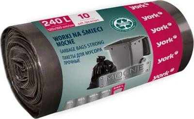Obrázok produktu pre Silné vrecia na odpadky 240 l / 10 ks STRONG - YORK - CLEAN HOUSE