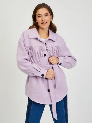 Produktbild von Orsay Hellviolette Winterjacke mit Fransenhemd DP-3414481__M