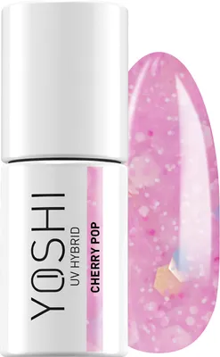 Obrázok produktu pre Yoshi | Hybridný lak na nechty – 721 Cherry Pop – Hybridný gélový lak – Hybridný lak – UV LED – 6 ml – Profesionálna kvalita – Ružová