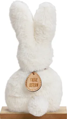 Produktbild von Oster Dekofigur Hase, in weiß aus Plüsch als Frühjahresdeko