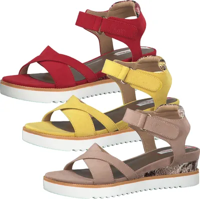 Produktbild von s.Oliver 5-28700-34 Damen Sandalen Keilabsatz Sandaletten, Größe:40 EU, Farbe:Beige