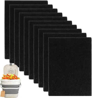 Produktbild von Aktivkohlefilter für Kompostbehälter, 10 Stück, Geruchsfilter für Küche und Garten