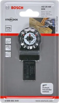 Immagine prodotto di Lama BIM per taglio a tuffo AIZ 20 AB, legno e metallo, 30 x 20 mm, confezione da 1 pz
