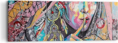 Produktbild von Bild auf Leinwand - Leinwandbild - frau folklore - 90x30cm - Wand Bild - Wanddeko - Wandbilder - Leinwanddruck - Bilder - Kunstdruck - Wanddekoration - Leinwand bilder - Wandkunst - CA90x30-3427