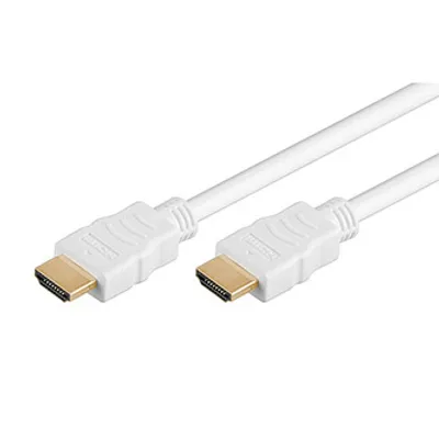 Obrázok produktu pre Video kábel HDMI M - HDMI M, HDMI 2.0 - High Speed s Ethernetom, 0,5 m, pozlátené konektory, biely