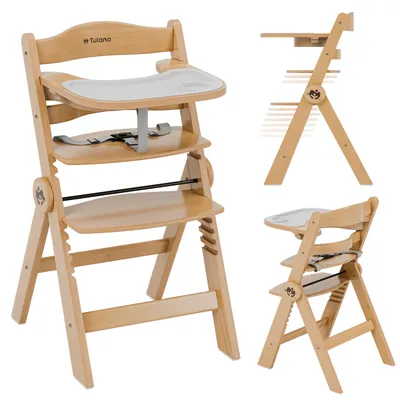 Zdjęcie produktu dla Wielofunkcyjne krzesełko do karmienia 4 w 1 Funkcja składania Od 6 miesięcy do 12 lat 9 pozycji regulacji Ergonomiczne oparcie Zdejmowany podnóżek