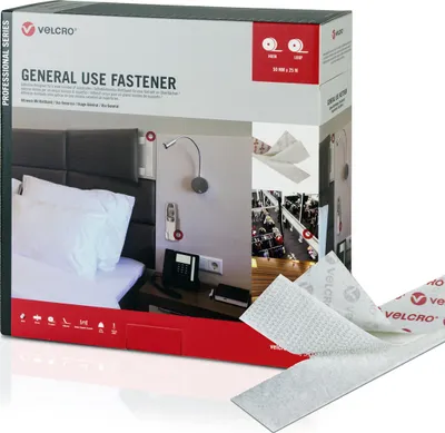 Immagine prodotto di VELCRO® Fissaggio per uso generale 5m nastro a gancio 5m nastro ad anello, gancio e anello 50mm bianco