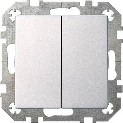 Produktbild von Unterputzschalter 2-fach 10A 250V Epsilon Serie Metall