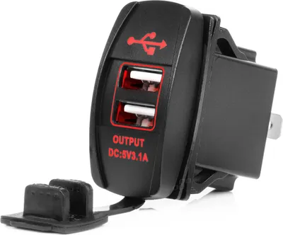 Obrázek produktu pro Vodotěsná dvouportová nabíječka do auta USB ve tvaru lodi, 12/24V, AMIO-04228