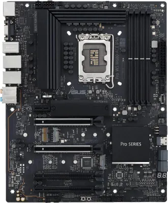 Produktbild von ASUS Pro WS W680-ACE IPMI - Motherboard - ATX - LGA1700 Sockel - W680 Chipsatz - USB-C 3.2 Gen2, USB 3.2 Gen 1, USB-C 3.2 Gen 2x2, USB 3.2 Gen 2 - 2 x 2.5 Gigabit LAN - Onboard-Grafik (CPU erforderlich)