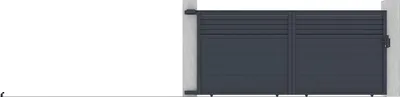 Produktbild von Elektrisches Schiebegittertor aus anthrazitfarbenem Aluminium B 416 x H 180 cm - VIAZO