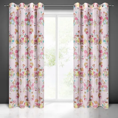 Produktbild von Vorhang POLLY rosa 140x250 cm  Ösen Ösenvorhang
