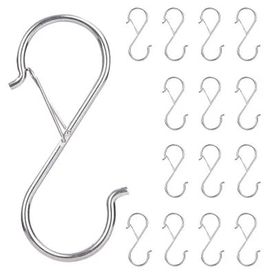 15 S-Haken aus Eisen, galvanisiert, 8,7 cm, für Küche & Bad
