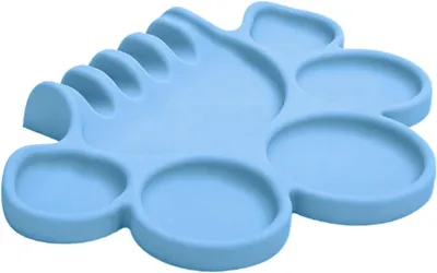 Productafbeelding van Schilderspalet Siliconen - Kleurmengbakje - Schilderen en Tekenen - Verhoogde Mengrand - 245 cm - Blauw