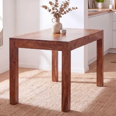 Produktbild von FineBuy Esstisch rechteckig 120 cm Sheesham Massivholz - Design Esszimmertisch für 4-6 Personen - Landhaus Küchentisch - Holztisch Massiv
