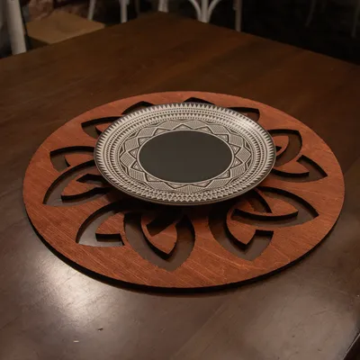 Immagine prodotto di Hermia Concept, Lugh - Set di tovagliette in legno (6 pezzi), 100% LEGNO, rosa, 36 x 36 cm
