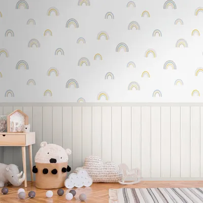 Produktbild von Profhome 398171-GU Fototapete Kindertapete weiß creme beige gelb 1,59 m x 2,8 m