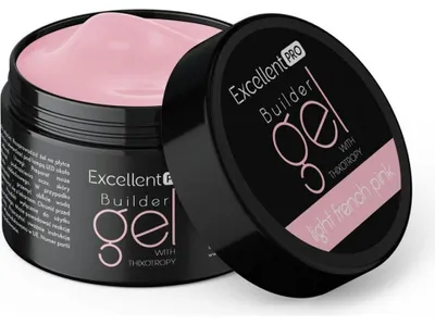 Obrázok produktu pre Excellent PRO | Nástavbový gél 15 g - tixotropný svetloružový - samovyhladzujúci - štúdiová kvalita - na elegantnú manikúru