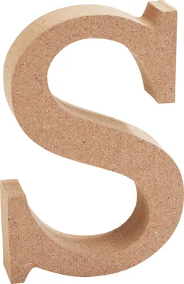 Produktbild von VBS MDF Buchstaben 8 cm hoch 1.5 cm stark ideal für Bastelprojekte Buchstabe "S"