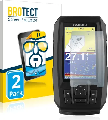 Produktbild von 2x Für Garmin Striker Vivid 4cv Schutzfolie BROTECT Displayschutz Display Schutz Folie Klar Transparent