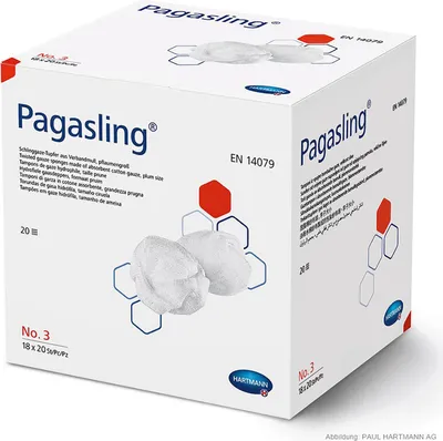 Produktbild von Hartmann Pagasling Schlinggazetupfer steril Gr. 3, pflaumengroß 18 x 20 Stck.
