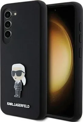 Produktbild von Etui Karl Lagerfeld Silicone Ikonik Metal Pin Na Samsung Galaxy S23+ - Czarne