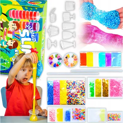 Produktbild von Slime Set XXL 128in1 Schleim Spielzeug Kinder Bastelset mit 28 Farben Glitzer DIY Schleim Kreativset Geschenk