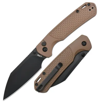 Immagine prodotto di Coltello tascabile, lama da 8,4 cm, acciaio AR-SFII, manico in FRN, modello J1945, colore marrone