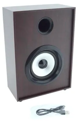 Image de Enceinte Bluetooth Couleur Bois 25 Cm Assorti