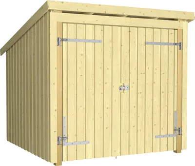 Produktbild von Plus Fahrradunterstand Nordic 213 x 208 cm natur mit Doppelttür