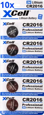 Produktbild von 50x CR2016 Lithium-Knopfzelle 3V / 90mAh (10x 5er Pack)