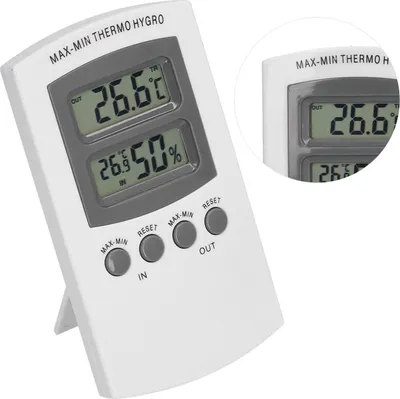 Obrázok produktu pre Monitor teploty a vlhkosti, merač teploty a vlhkosti, teplomer, vysoko presný teplomer, kompaktný merač teploty a vlhkosti, monitorovacie zariadenie