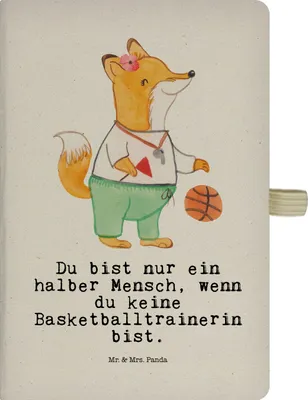 Produktbild von Mr. & Mrs. Panda notizbuch Basketballtrainerin Herz - Transparent - Geschenk, Reisetagebuch, Basketball, Journal, Basketballcoach, Verein, Sport, Notizheft, Ballsport