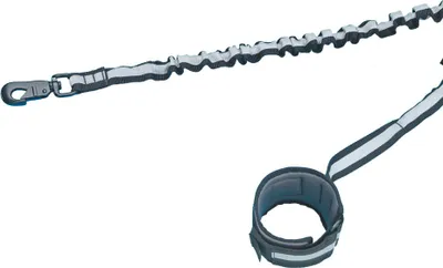 Image de Nobby Laisse de jogging "Elastic" L : 80/120 cm, l : 25 mm, ceinture max. 105 cm noir