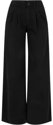 Productafbeelding van Damesbroek Urban Classics, model Organic Pleated Baumwolle, zwart - maat 31