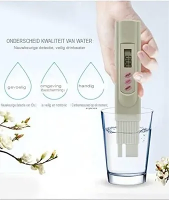 Obrázok produktu pre Gratyfied – meradlo TDS – digitálne meradlo TDS pre pitnú vodu – meradlo pH (biele)