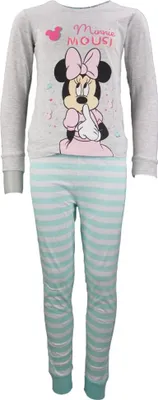 Produktbild von Disney Minnie Maus Kinder Schlafanzug Pyjama lang – Hellblau / 116