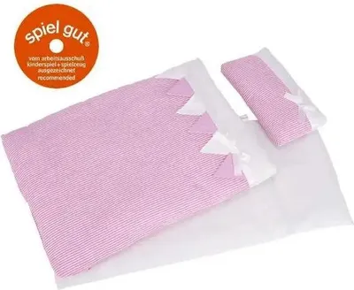 Produktbild von goki Puppenbettzeug rosa Streifen