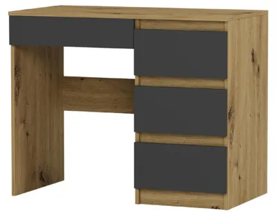 Produktbild von Schreibtisch - Eiche Artisan / Anthrazit - 96 x 50 x 77 cm - Modern N-34