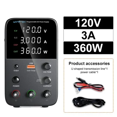 Obrázek produktu pro Stejnosměrný napájecí zdroj Wanptek, výstupní napětí 30V/60V/120V, nastavitelný proud až 10A , WPS1203H