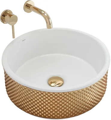Produktbild von Rea Aufsatzwaschbecken Helen Round White Gold