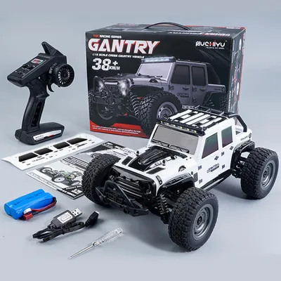 Obrázok produktu pre 1:16 Full Scale Vysokorýchlostné 2,4G Diaľkové ovládanie Auto 4WD Off-road Vehicle Racing Toy White