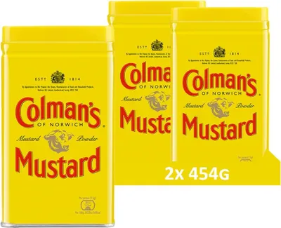 Produktbild von Colman's Original Senfpulver, English Mustard veganes Senfmehl ohne künstliche Zusätze  (2 Stück (2 x 454g))"
