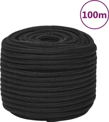 Obrázok produktu pre Lodné lano čierne 14 mm 100 m polypropylén