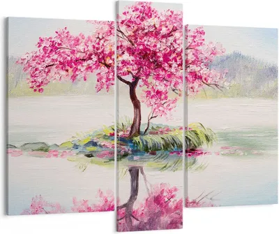 Produktbild von Bild auf Leinwand - Leinwandbild - Baum Abstraktion - 95x80cm - Wand Bild - Wanddeko - Wandbilder - Leinwanddruck - Bilder - Kunstdruck - Wanddekoration - Leinwand bilder - Wandkunst - CB95x80-3805