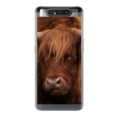 Produktbild von MuchoWow® Handyhülle Schutzhülle Hülle für Samsung Galaxy A80 Schottischer Highlander - Orange - Tiere Silikon Softcase Handy Hülle - Schutzdeckel
