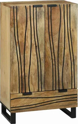 Image de Buffet Marron 60 x 33 x 100 cm bois de manguier massif