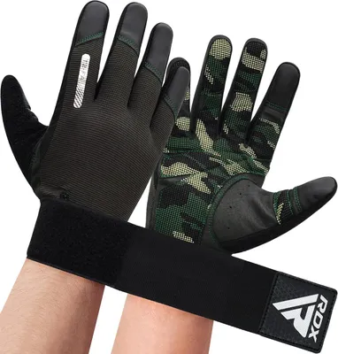 Produktbild von RDX Gewichtheberhandschuhe fürs Fitnessstudio, gepolsterte Fitnesshandschuhe mit vollen Fingern, atmungsaktive, rutschfeste Fitness-Trainingshandschuhe für Männer und Frauen